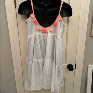 Aerie Fringe back Tiered dress